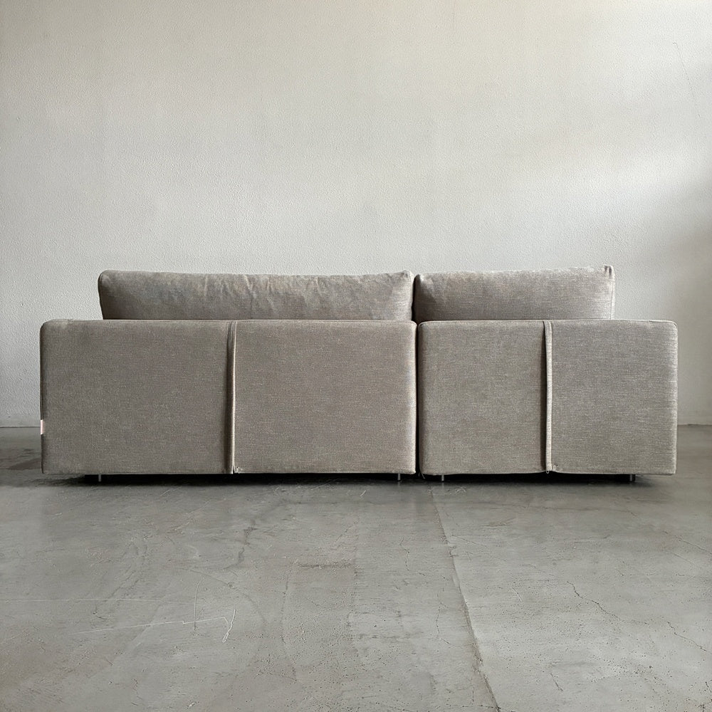 リラックスフォーム RELAX FORM 関家具 デパラ2  DEPALAⅡ 右 カウチソファ W220cm シェーズロング 1P + 2P セット コーナーソファ ファブリック A48 ステングレー 定価￥266,475の品 〓