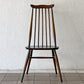 アーコール Ercol ゴールドスミス ダイニングチェア コロニアル ハイバック エルム材 ダークブラウン ブルーラベル UKビンテージ 英国 ◇