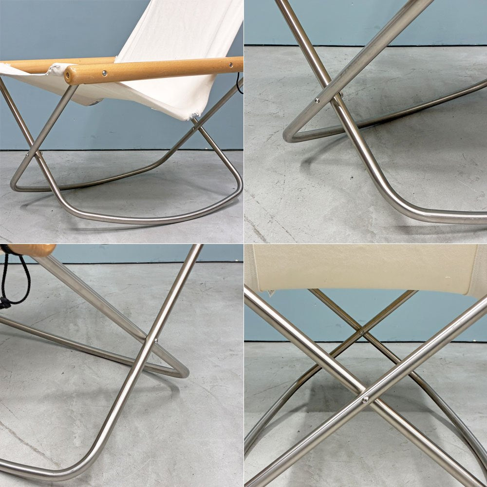 藤栄 FUJIEI ニーチェア エックス Ny chair X rocking フォールディングチェア ロッキング ナチュラル 新居猛 MoMA ◎