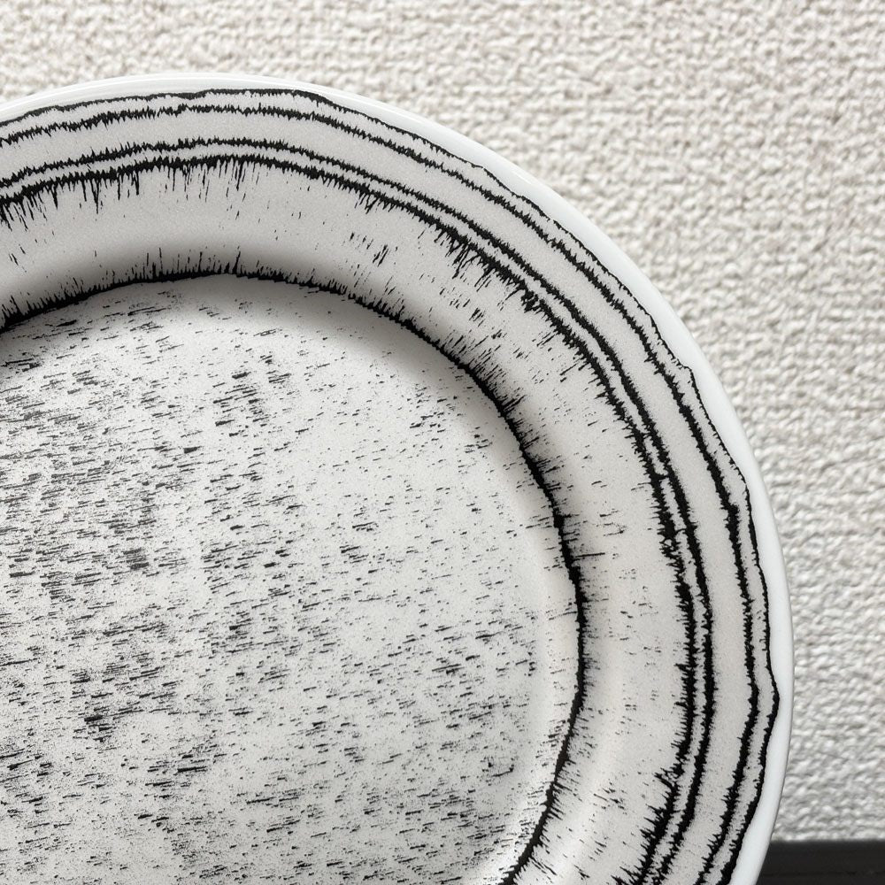 ママカロン ma.macaron 刺繍の転写プレート 19.5cm デザートプレート 中皿 磁器 現代作家 A ◎