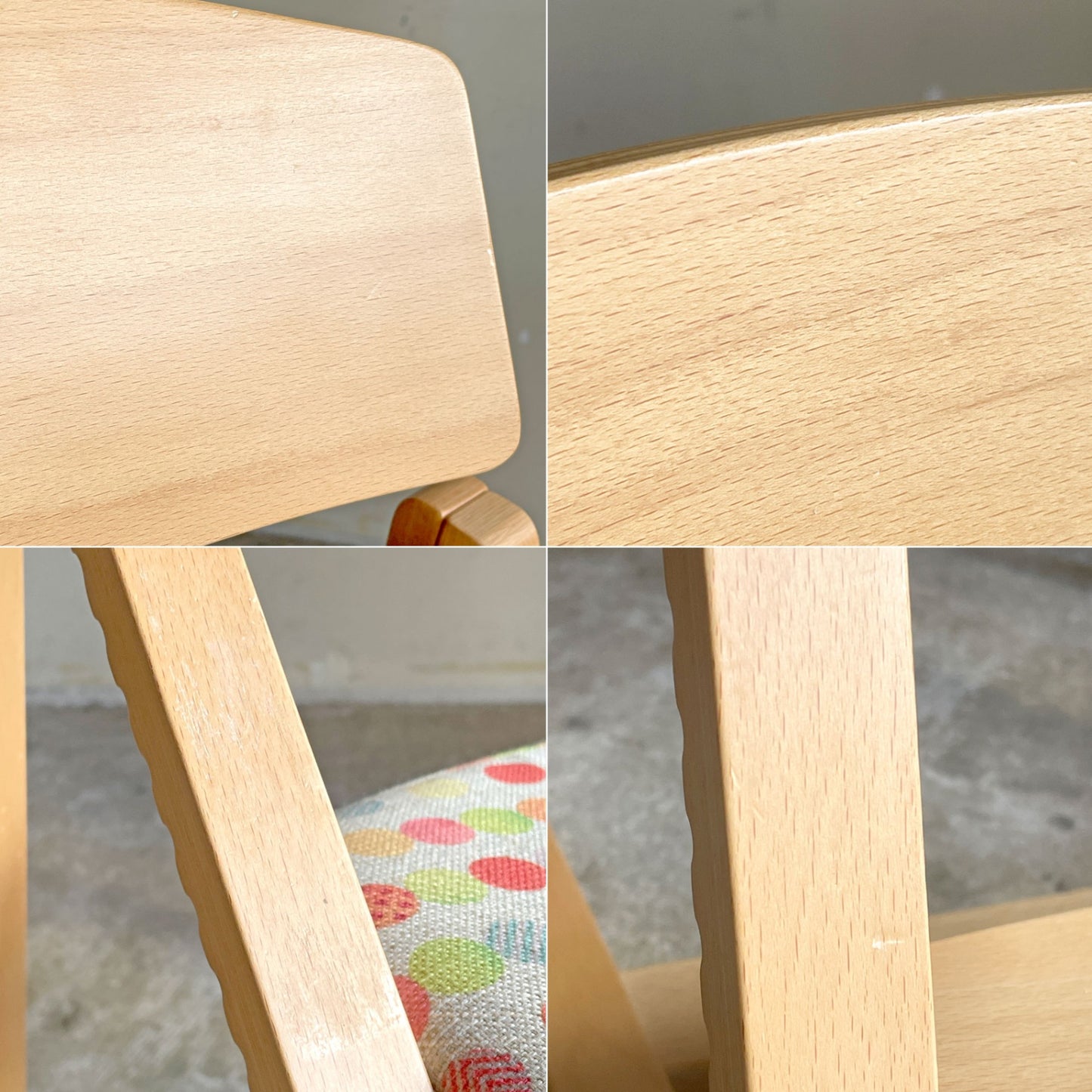 豊橋木工 TOYOMOKU アップライトチェア UPRIGHT CHAIR ナチュラル × アクアブルー 交換用座面カバー付き ベビーチェア キッズチェア ■