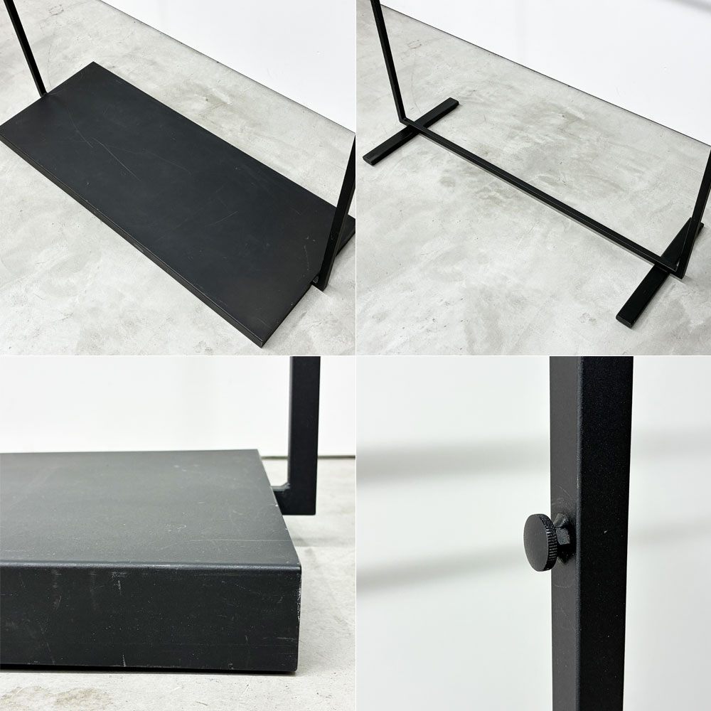 杉山製作所 NハンガーラックC 1200 サンドブラック BLACK 棚板付き 店舗什器 定価￥88,000- ◎
