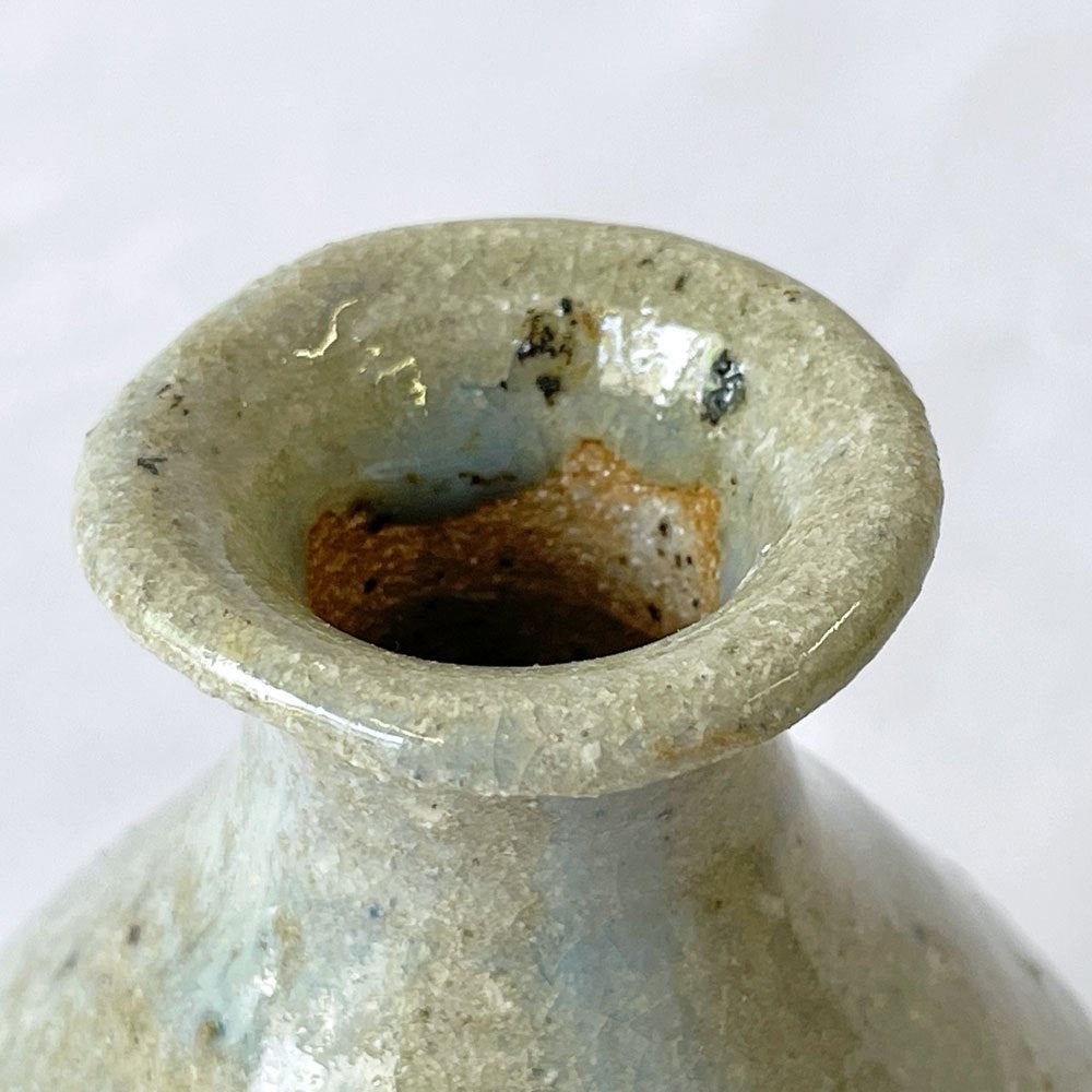 唐津焼 斑唐津 竹花正弘 徳利 箱付き Φ10cm 陶芸家 現代作家 ◇
