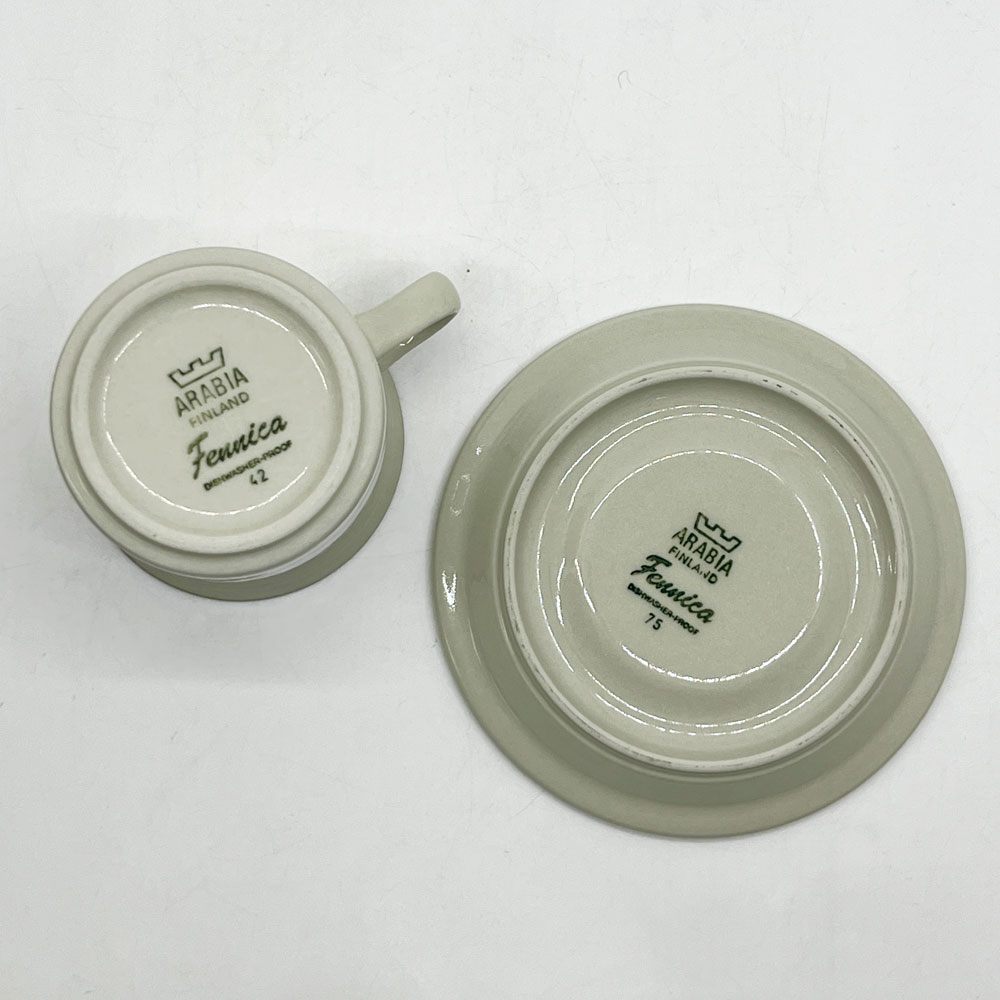 アラビア ARABIA フェニカ Fennica カップ&ソーサー ウラ プロコッペ 北欧食器 ビンテージ D ●