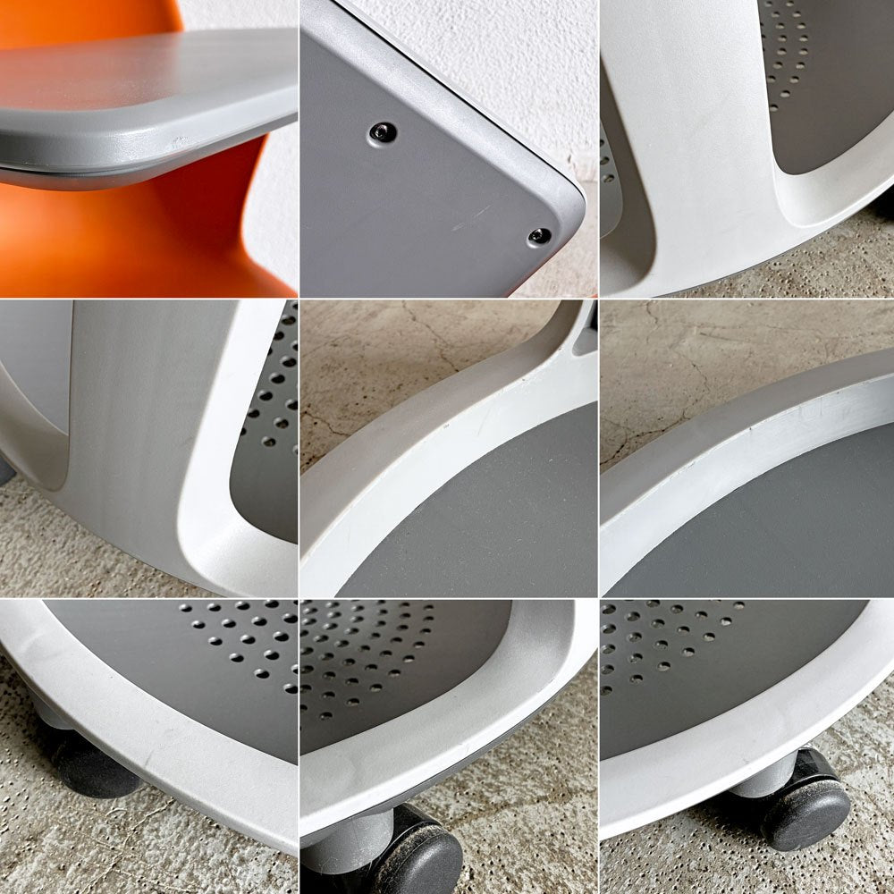 スチールケース Steelcase ノード node ミーティングチェア オフィスチェア シトロン 可動式サイドテーブル＆キャスター付 A 〓