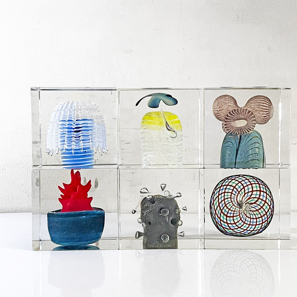 ヌータヤルヴィ Nuutajarvi イッタラ iittala アニュアルキューブ Annual Cube 1984 オイバ・トイッカ 741/2000 北欧雑貨 ビンテージ 希少 ■