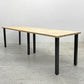 かなでもの KANADEMONO ザ・テーブル THE TABLE デスク ラバーウッド無垢材 W250xD70cm スチール スクエアバーレッグ ブラック A 〓