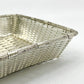 クリストフル CHRISTOFLE コレクション ガリア COLLECTION GALLIA ブレッド バスケット Bread Basket スクエア 編み込み シルバー 銀メッキ W23.5cm フランス B ●