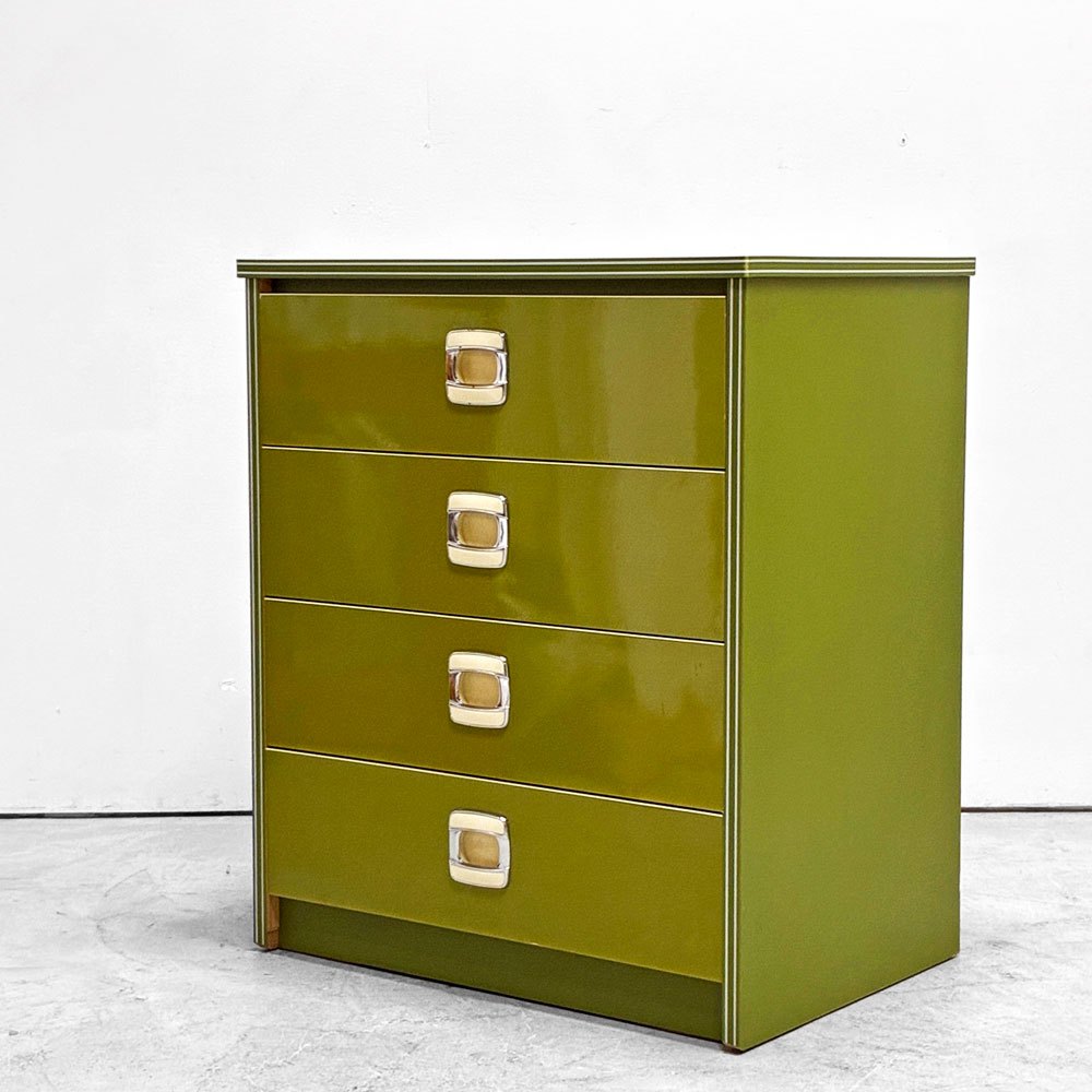 ジャパンビンテージ Japan Vintage 昭和レトロ レトロポップ 4段チェスト w59 d41 h70 cm A ●