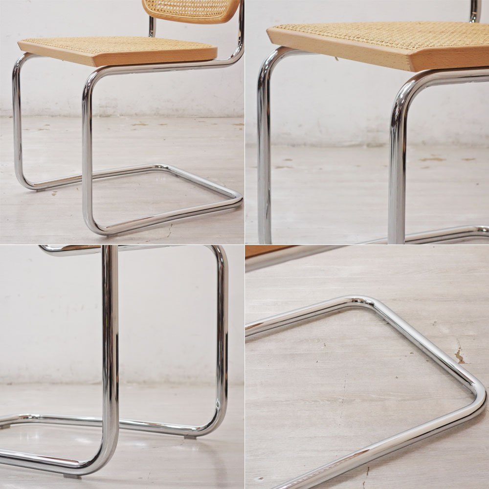 ノルスタジオ Knoll Studio ノール ブロイヤーコレクション Breuer Collection チェスカチェア CESCA CHAIR アームレス マルセル・ブロイヤー 美品 ●