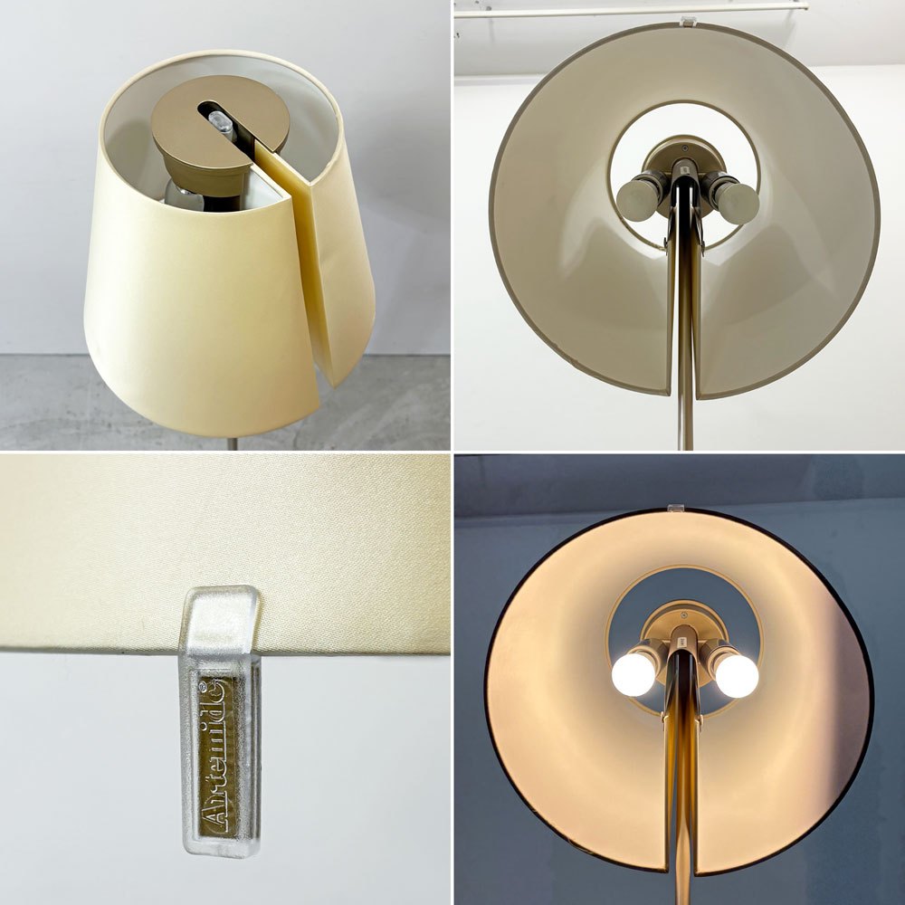 アルテミデ Artemide メランポテラ MELAMPO TERRA フロアライト スタンドライト アッパーライト 3way仕様 ブロンズカラー エイドリアン・ガルデール イタリアモダン ●