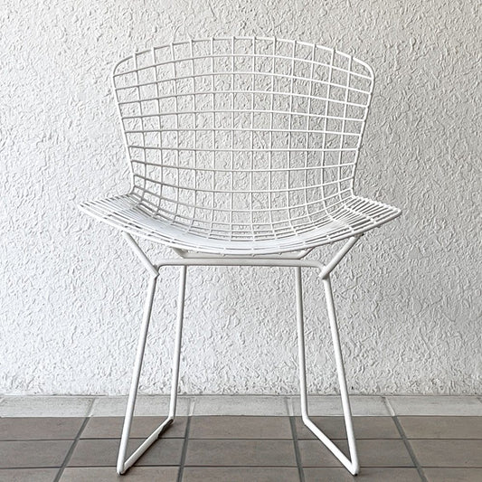 ノル Knoll 420 サイドチェア ワイヤーチェア ホワイト ハリー・ベルトイア Harry Bertoia ミッドセンチュリー 名作椅子 ◇