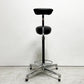 ハーマンミラー Herman Miller AO-1シリーズ パーチ Perch ワークチェア ドラフティングスツール 本革 ブラックレザー 昇降 ビンテージ ジョージネルソン 座面張替済み ●