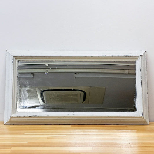 ビンテージ vintage ペインテッド ミラー ウォールミラー 壁掛け 鏡 ホワイト シャビーシック ●