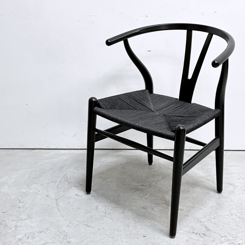 カールハンセン＆サン Carl Hansen & Son CH24 Yチェア ブラックラッカー×ブラックペーパーコード ビーチ材 ハンス・J・ウェグナー デンマーク 北欧家具 日本仕様サイズ D ●