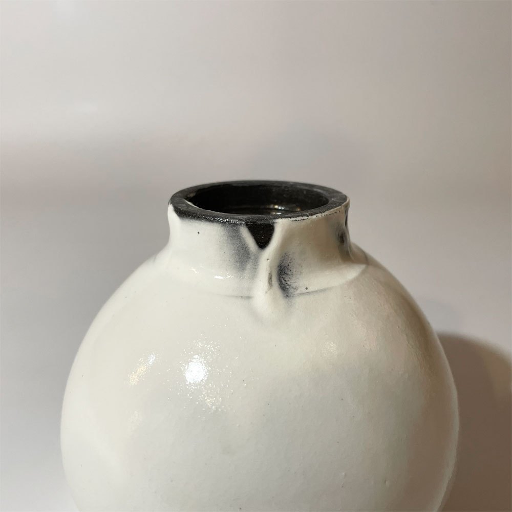 鈴木環 ピジョンカップ M 現代作家 陶芸家 ホワイト 小鉢 器 C ★
