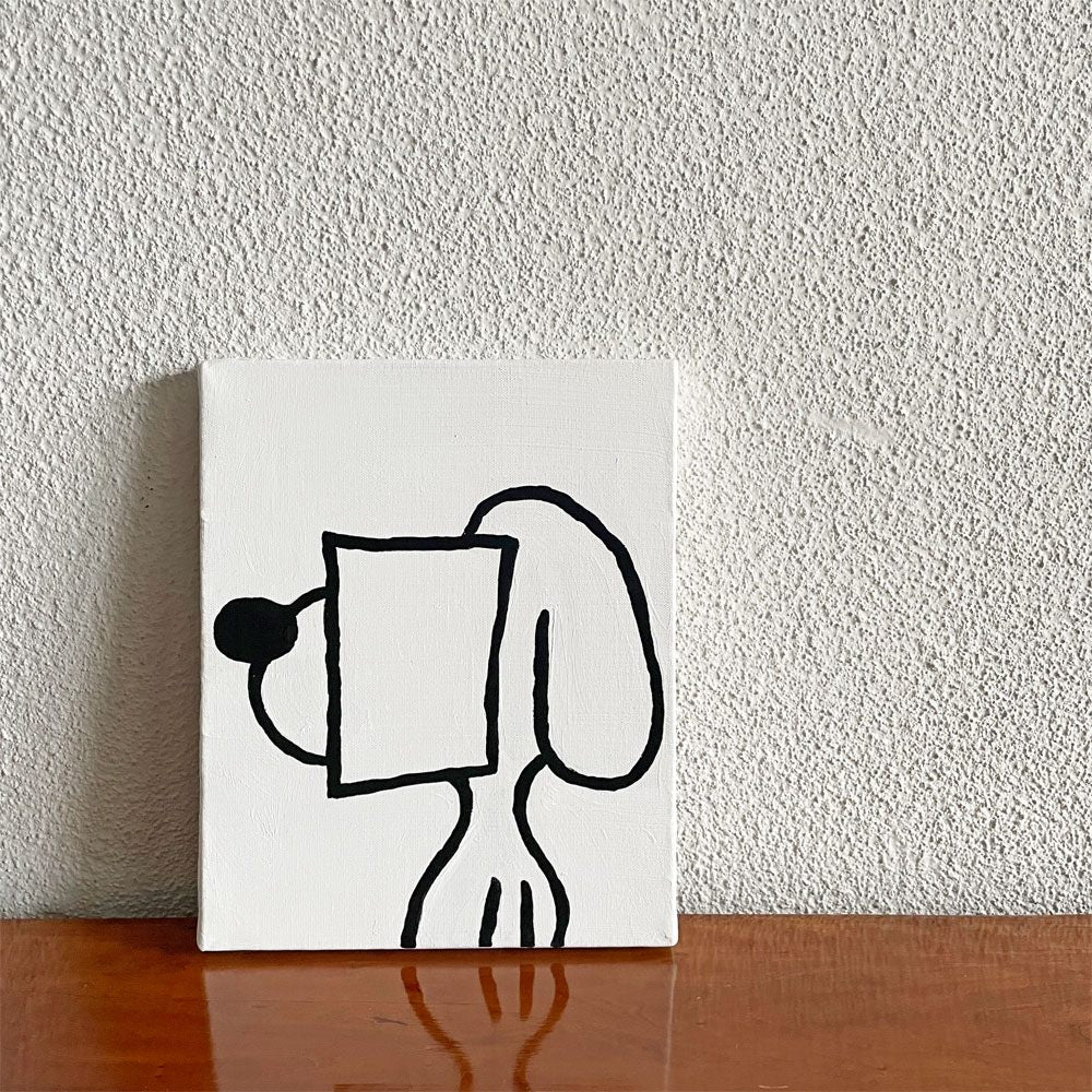 ニシクボサユリ SAYURI NISHIKUBO トップドッグ TOP DOG アクリルペイント 22.5×27.5cm 証明書＆箱付 2021年 オリジナル作品 サイン入り 〓
