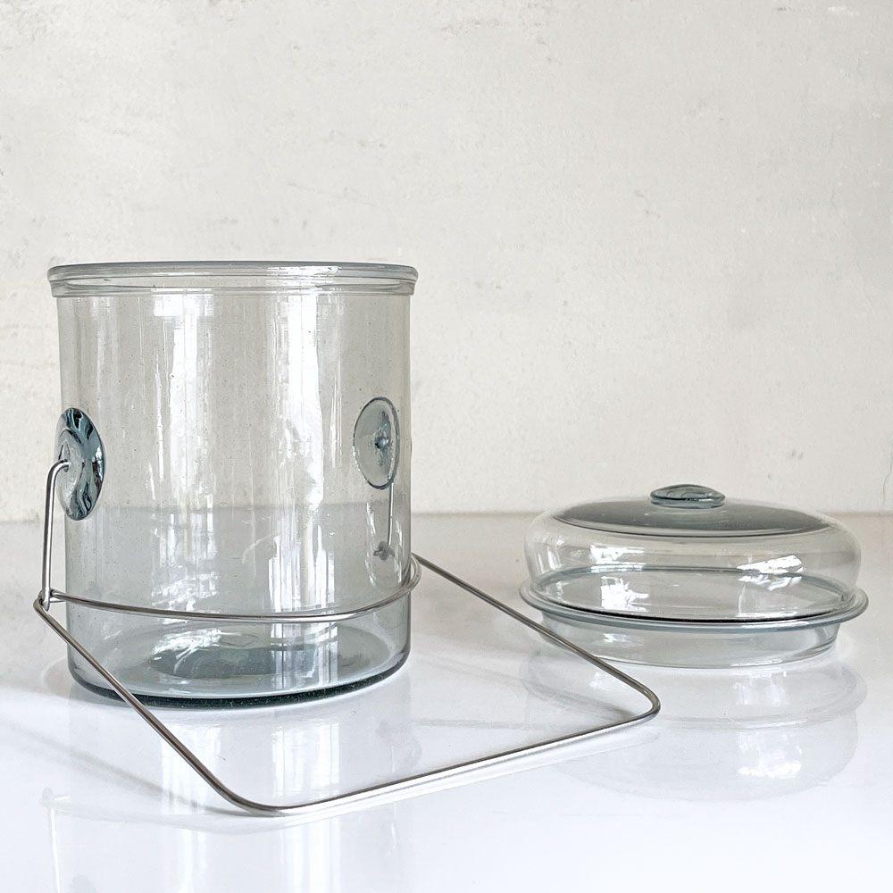 ピーターアイビー PETER IVY コーヒージャー Coffee Jar ブルー エディション Blue Edition ガラス φ10 x 14 cm 100個限定品 流動研究所 現代作家 ■