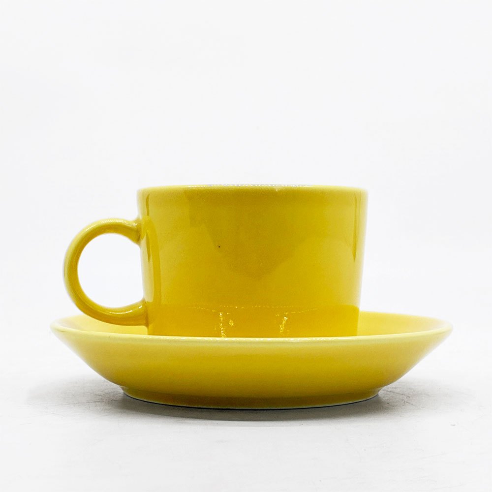 アラビア ARABIA ティーマ TEEMA コーヒーカップ＆ソーサー カイ・フランク イエロー 廃番希少 北欧 ●