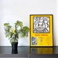 キース・ヘリング Keith Haring イベントポスター 1994年 Thalia Buchhandlung Hamburg  ドイツ 書店 ストリートアート アートフレーム 額装品 ★
