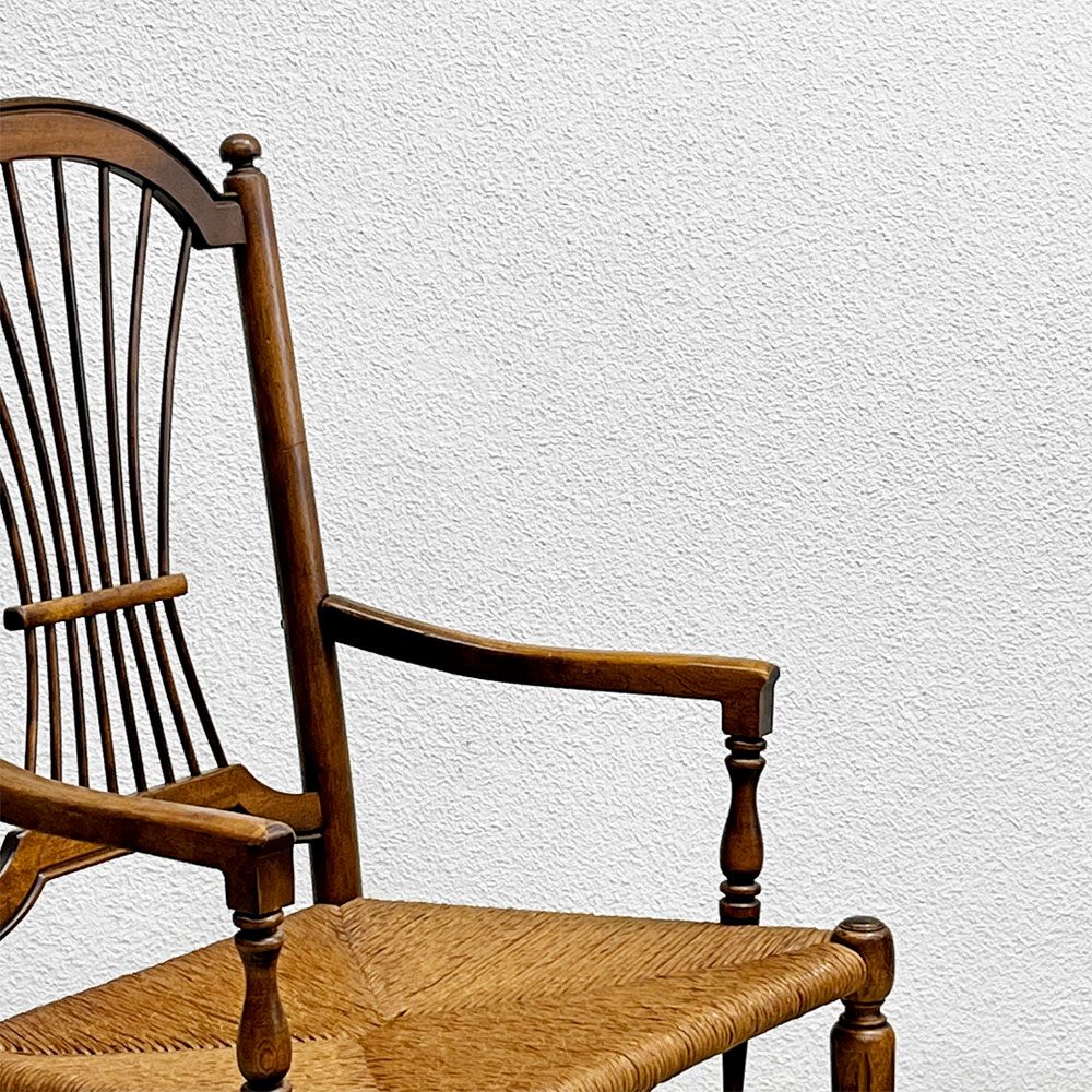 イーセンアーレン ETHAN ALLEN ウィートバック アームチェア ダイニングチェア ビンテージ クラシカルデザイン 〓