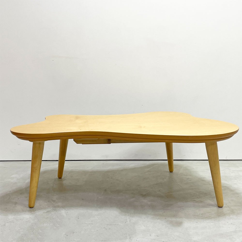 高松辰雄商店 たまり Tamari 変形 こたつテーブル ローテーブル メープル材 ナチュラル W110cm ●