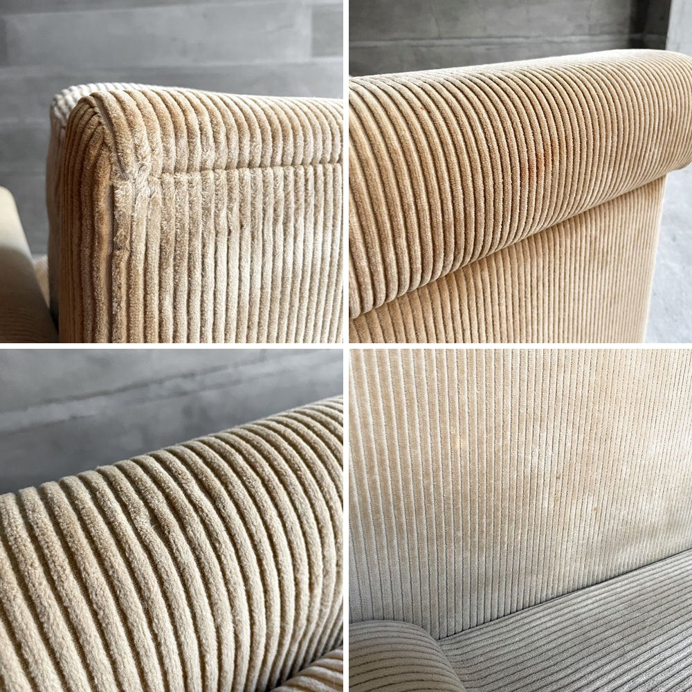 トラックファニチャー TRUCK FURNITURE FKソファ FK SOFA 3シーター 3人掛け F-22 マスタードコーデュロイ 希少廃番生地 フェザークッション 参考定価¥534,600-