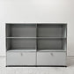 ユーエスエムハラー USM Haller モジュラーファニチャー キャビネット シェルフ 2列3段 2ドロワー 2ハーフドロワー ライトグレー アジャスター付き 定価￥427,488- ●