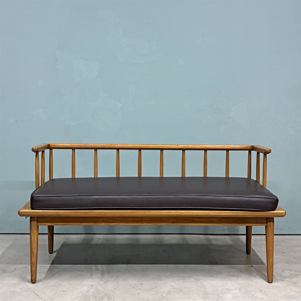 ジャーナルスタンダードファニチャー journal standard Furniture アルベスタ ALVESTA ベンチ 2Pソファ PVCレザー 廃番 ◎