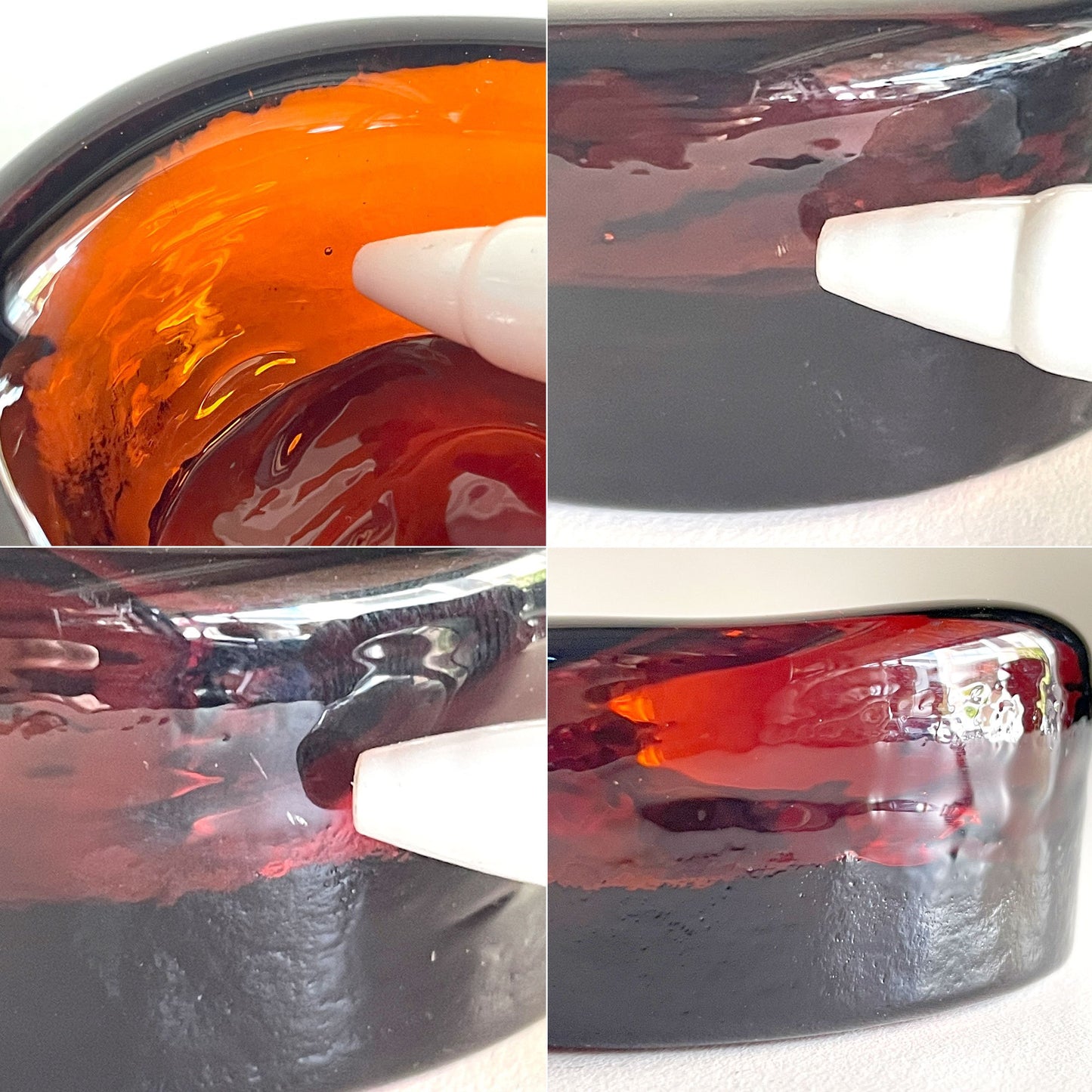 ボダ BODA アッシュトレイ 猫 アンバー ガラス Erik Höglund エリック・ホグラン ビンテージ スウェーデン 北欧雑貨 ■