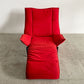 カッシーナイクスシー Cassina ixc. ヴェランダ VERANDA 1人掛けソファ ラウンジチェア リクライニング ファブリック レッド系 ヴィコ・マジストレッティ 廃番 〓