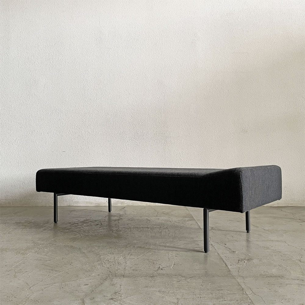 イデー IDEE ディヴァンコ DIVANCO BENCH ベンチ 長椅子 W160cm ファブリック ブルー系 スチール脚 植木莞爾 受注生産品 定価￥199,900- 〓
