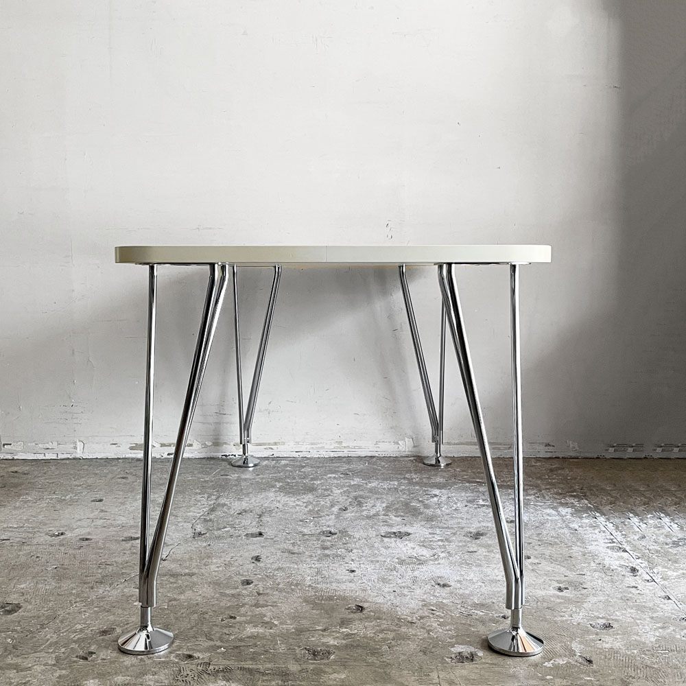 カルテル Kartell マックステーブル MAX TABLE ホワイト ミーティングテーブル 固定脚 フェルーチョ・ラヴィアーニ 定価￥242,700- ■