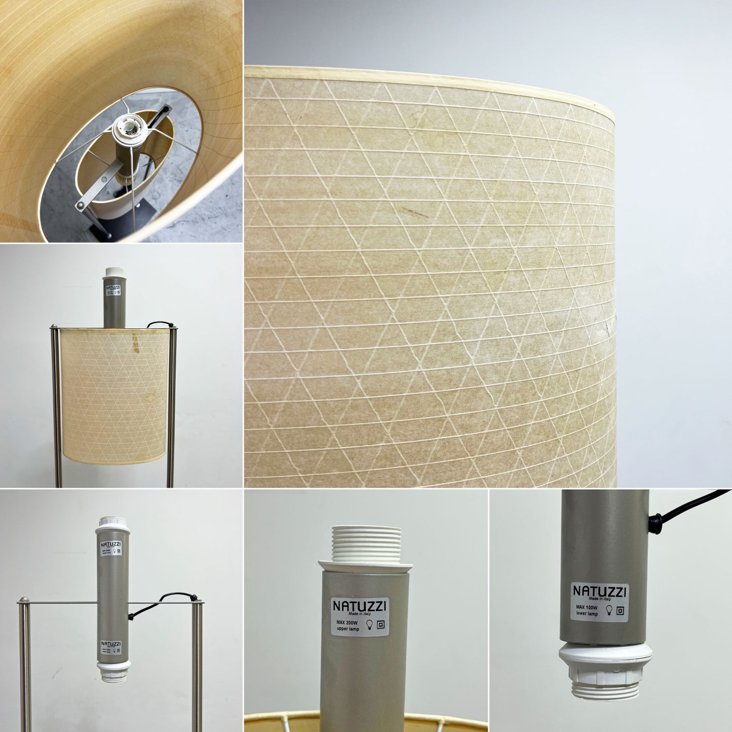 ナツッジ NATUZZI PORZIA フロアランプ スタンドライト 2灯 イタリア 和モダン イタリアンモダン E26 ●