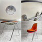 ハーマンミラー Herman Miller 2ndビンテージ サイドシェルチェア ナウガレザー FRP スタッキングベース イームズ ♪
