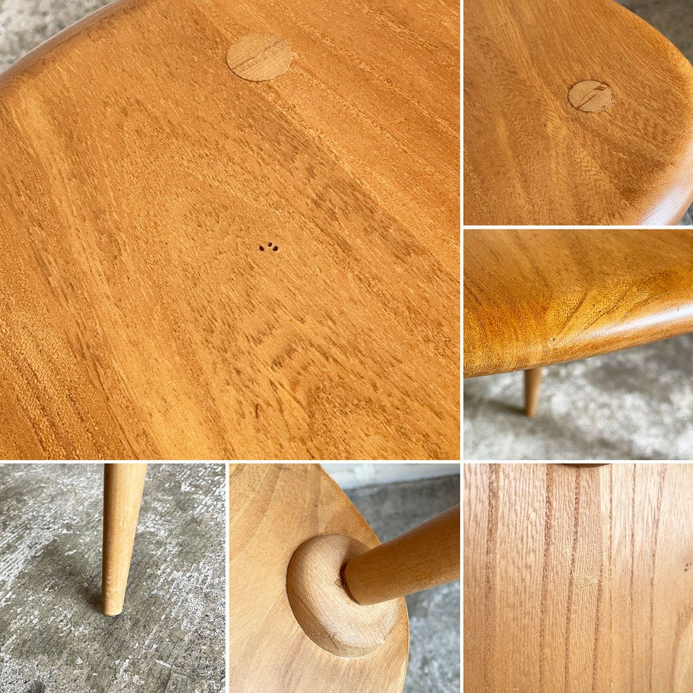 アーコール ercol ペブル PEBBLE 354 ネストテーブル nest of tables サイドテーブル ブルーラベル エルム材 UKビンテージ ■