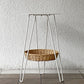 イデー IDEE ワラビー WALLABY サイドテーブル SIDE TABLE ラタン スチール ホワイト ナチュラルモダン H60㎝ 廃番仕様 現行定価39,900円 ◇