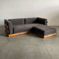 モモナチュラル Momo Natural エヌ・ボックス ソファ 3P ＋ オットマン N.BOX SOFA 3P + OTTOMAN L オーク材 旧型 ウッドベースタイプ 参考合計価格26万円～ 〓