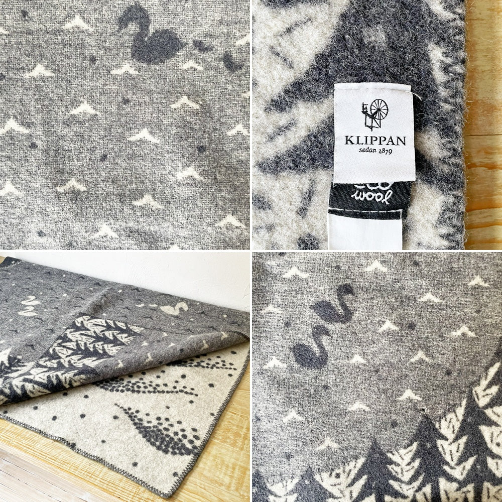 クリッパン KLIPPAN × ミナペルホネン mina perhonen レイクインザバレー LAKE IN THE VALLEY 皆川明 ウールブランケット シングル 130×180cm 廃番 定価 37,400円 ★