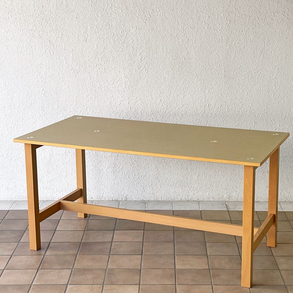 無印良品 MUJI ファイバーラミネート ワーキングテーブル W150cm アトリエテーブル 廃番  ◇