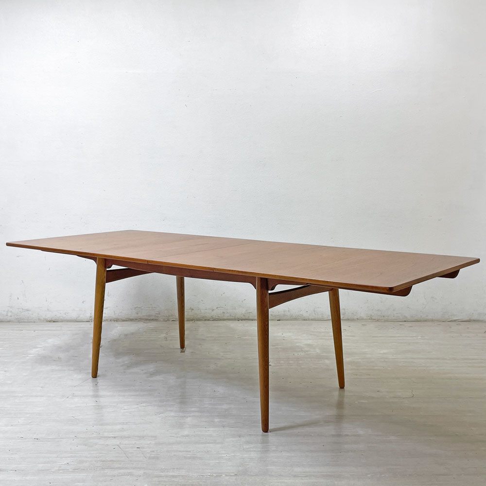 アンドレアス・タック Andreas Tuck エクステンション ダイニングテーブル AT310 チーク材×オーク材 ハンス・Ｊ・ウェグナー 北欧 デンマークビンテージ ●