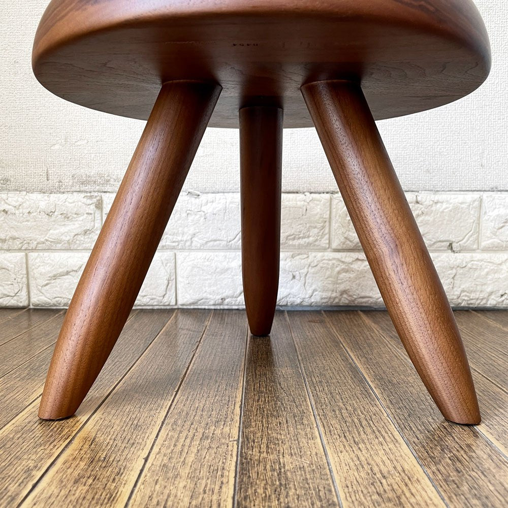 カッシーナ Cassina ベルジェスツール 524 TABOURET BERGER アメリカンウォールナット材 H27cm シャルロット・ペリアン 定価￥178,200- ◎