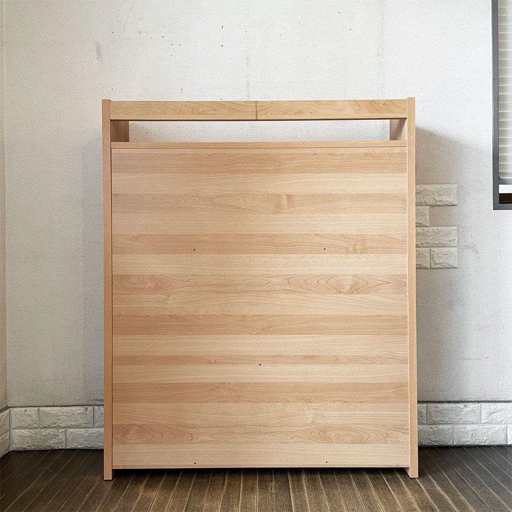 杉工場 レグシーシェルフ アルダー材 W100cm オープンシェルフ 本棚 小引き出し欠品 国産家具 定価￥51,700- ◎