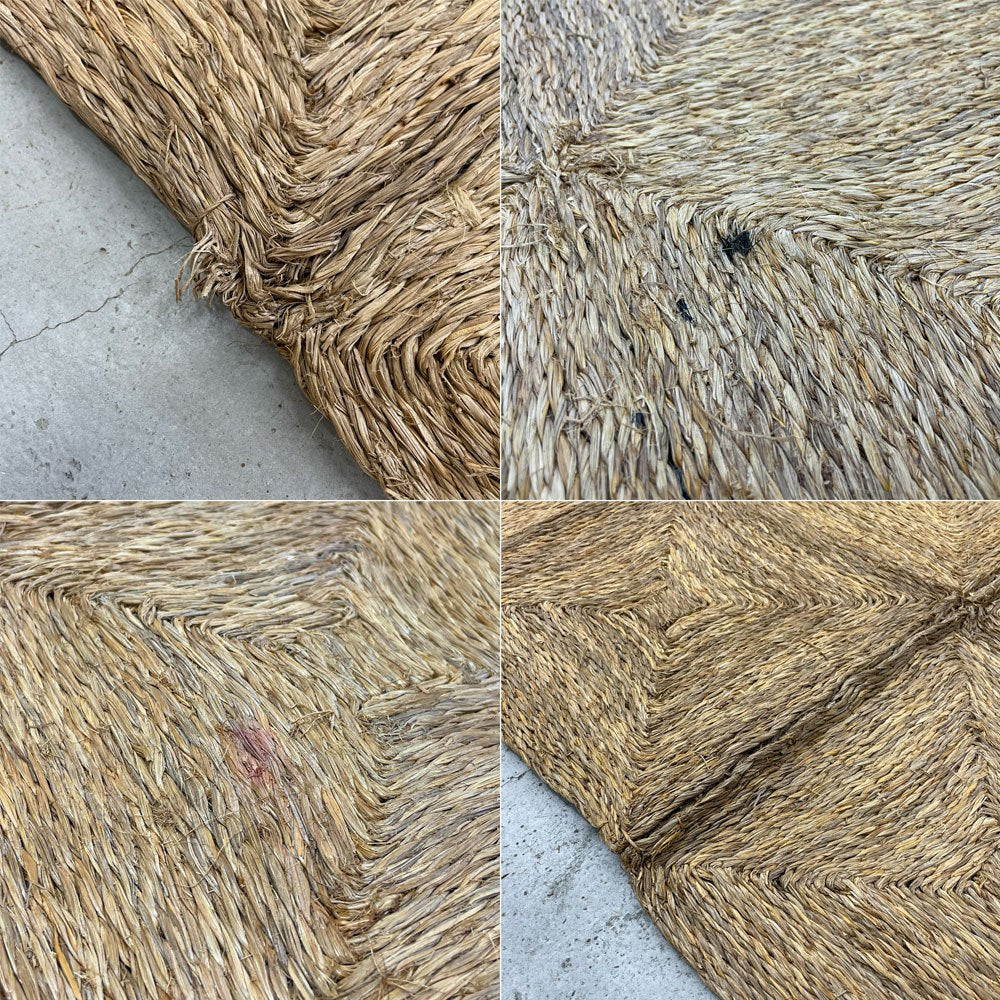 ナチュラルジュートラグ JUTE RUG ダイヤ模様 275x340cm 麻素材 天然 シンプルナチュラル  〓