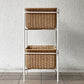 イデー IDEE ワラビー WALLABY バスケットスタンド BASKET STAND ラタン スチール ホワイト 廃番仕様 現行定価49,900円 ◇
