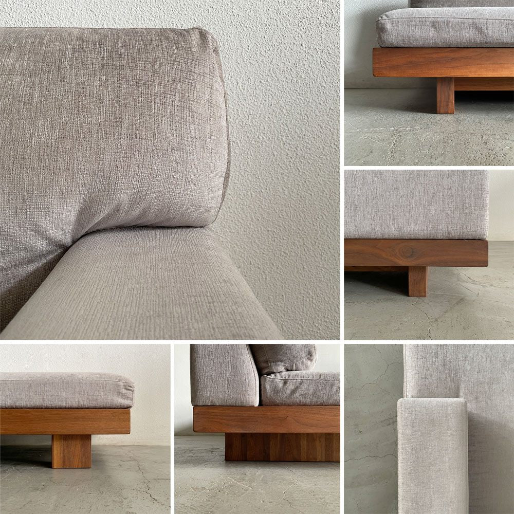 マスターウォール MASTERWAL デニッシュ ソファ DANISH SOFA 3シーター180 + ワンアームカウチ セット ウォールナット無垢材 参考価格約77.5万円 〓