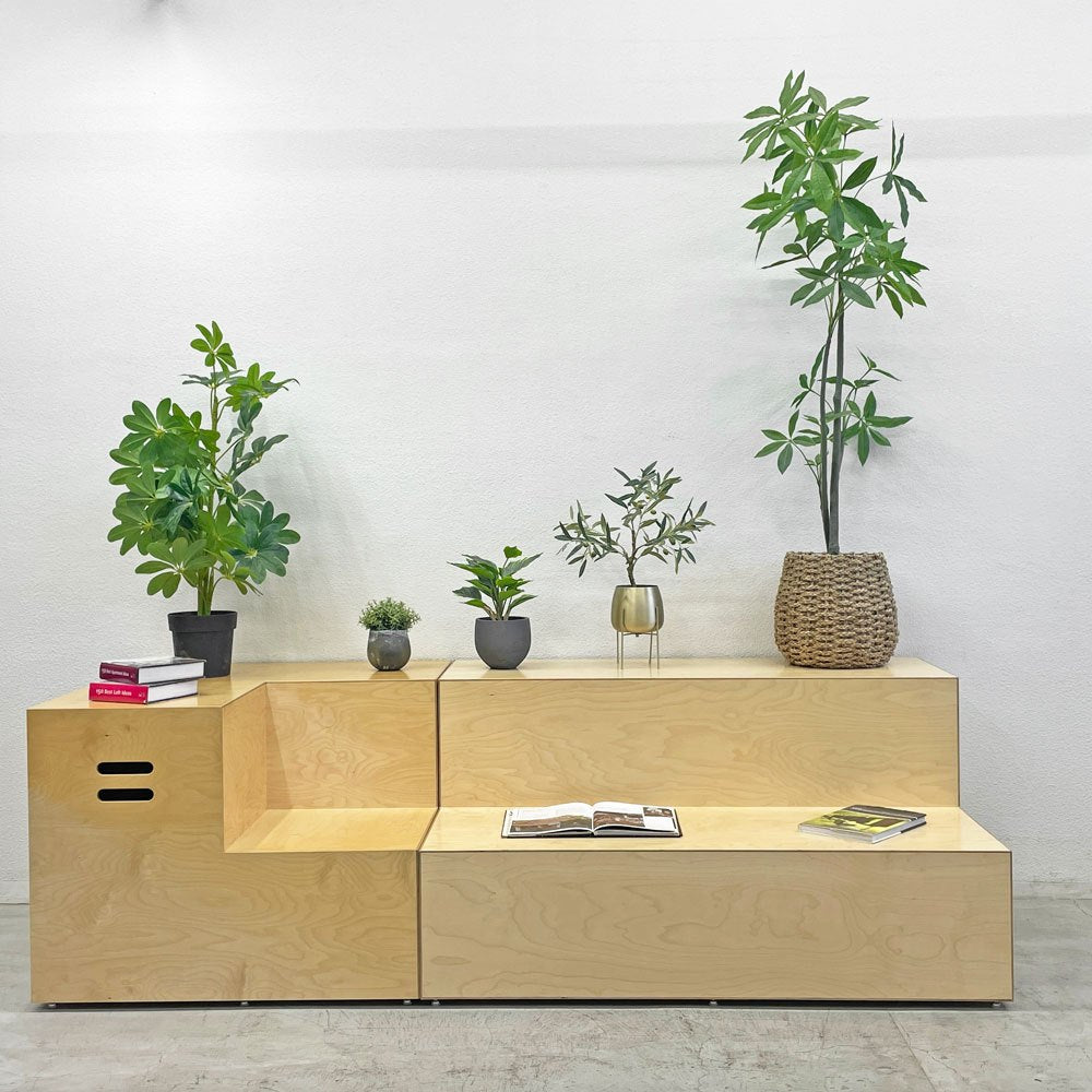 ノルオフィス Knoll Office アンスクリプテッド Unscripted ステップス Steps モジュールセット（2ステップ ロング＋インサイドコーナー ）ロックウェル ソファ ベンチ 総定価約105万円） 〓