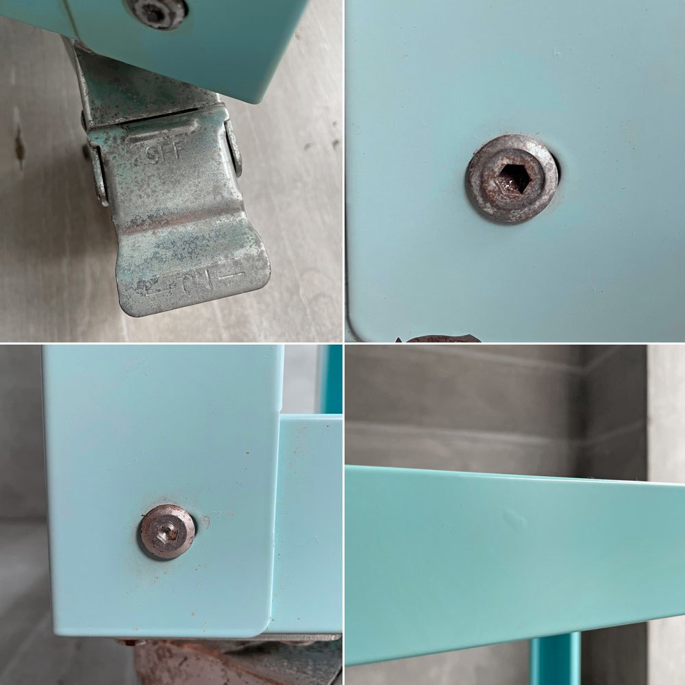 ダルトン DULTON メタルツールカート サックスブルー METAL TOOL CART SAX BLUE 3段トレー キャスター付 定価 ￥22,000- ♪