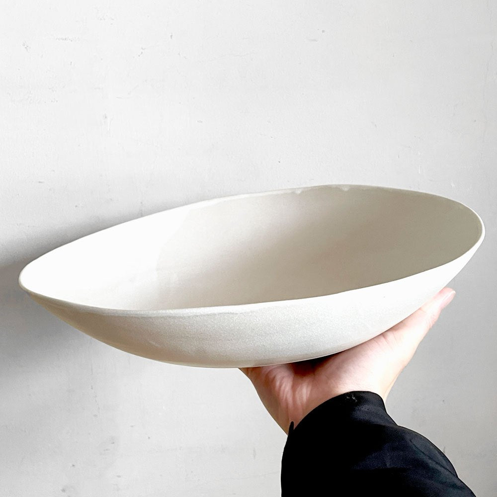 クリスチャンヌ ペロション Christiane Perrochon ストーンウェア STONEWARE ボウル プレート ホワイトカラー イタリア 陶器 ハンドメイド 現代作家 ■