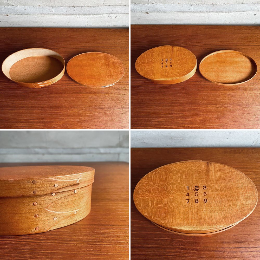 IFUJI 井藤昌志 シェーカーボックス  オーバルボックス type-R #2 ナチュラル サクラ チェリー材 シェーカー家具 現代作家 定価￥11,000- ♪